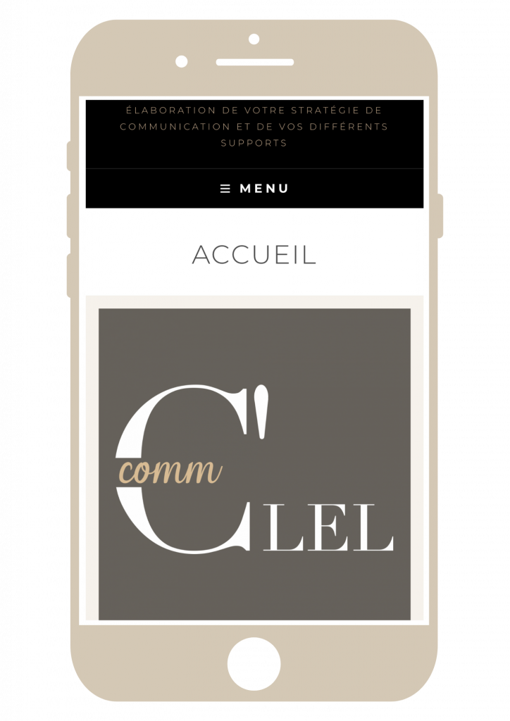 Téléphone avec le site internet de Comm'Clel sur l'écran